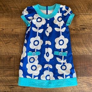 Like New Mini Boden Retro Floral Dress 7-8y